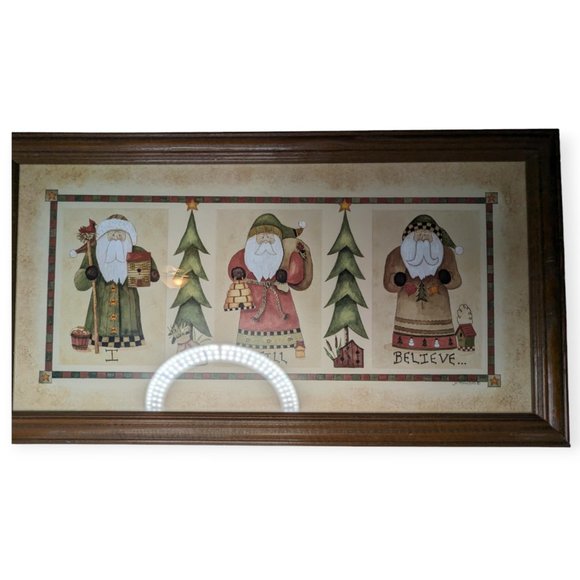 Jo Moulton Framed Christmas Print Santa I Believe - Picture 3 of 12
